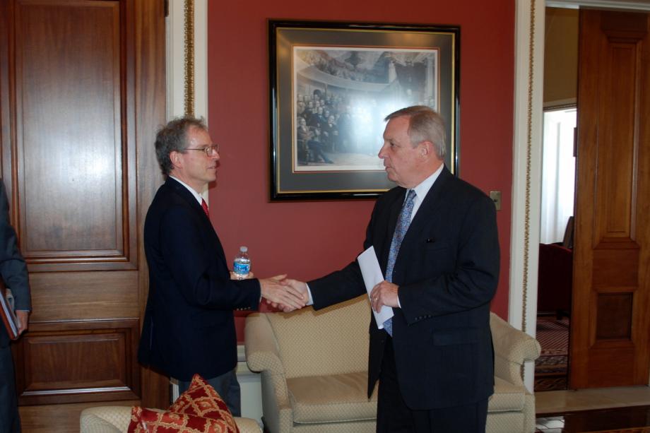 Durbin met with Ambassador Ford to discuss the ongoing conflict in Syria.